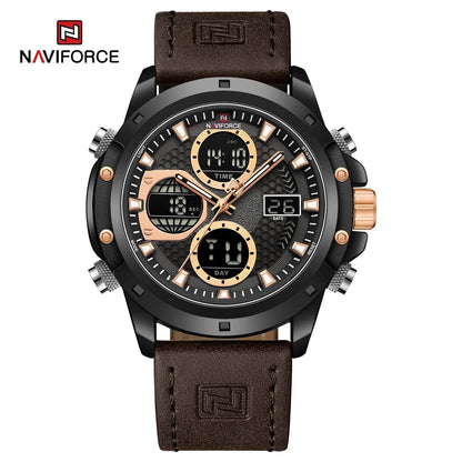 NAVIFORCE 9225 Men's Watch: Brown and Black 2