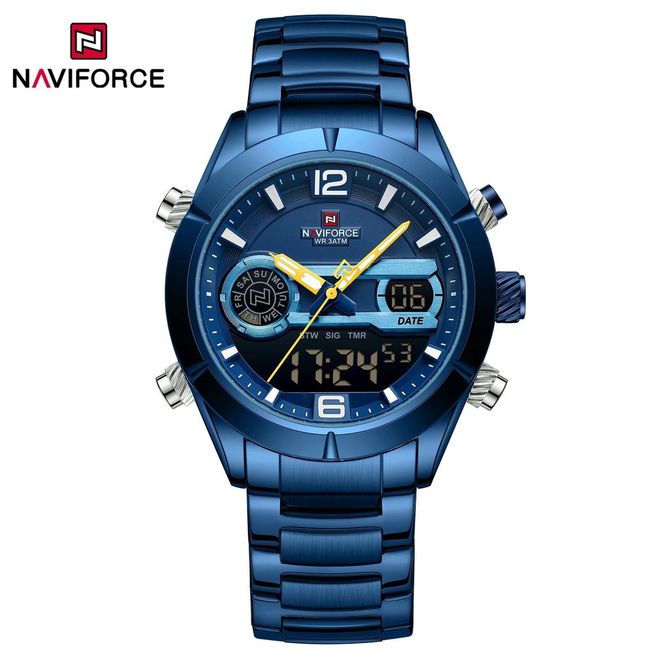 Naviforce NF-9232 Men's Watch: Blue 2T and Gold