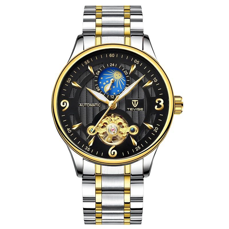 TEVISE Automatic Mechanical Tourbillon Men's Watch