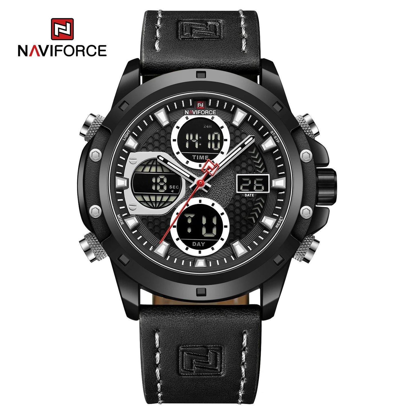 NAVIFORCE 9225 Men's Watch: Brown and Black